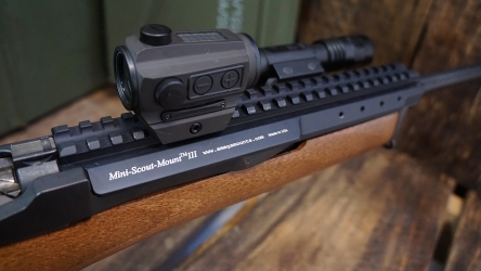 AMEGA Mini-Scout-Mount III + Tactical Light Mount Kit for Ruger Mini-14